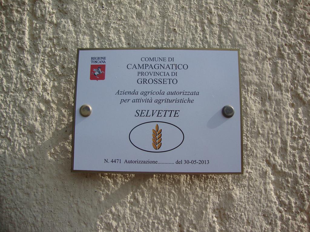 Agriturismo Podere Selvette Campagnatico Экстерьер фото